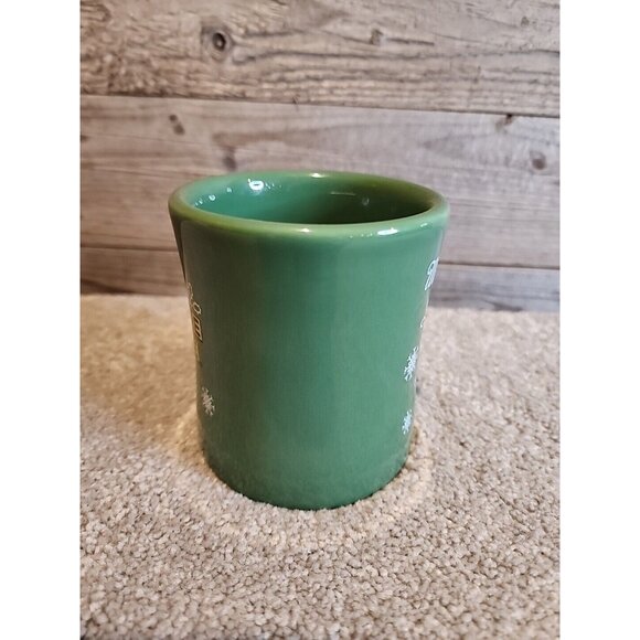 Waffle House 2016 Limited Edition Coffee Mug  Holidays Green Cup Snowflake - Picture 3 of 7